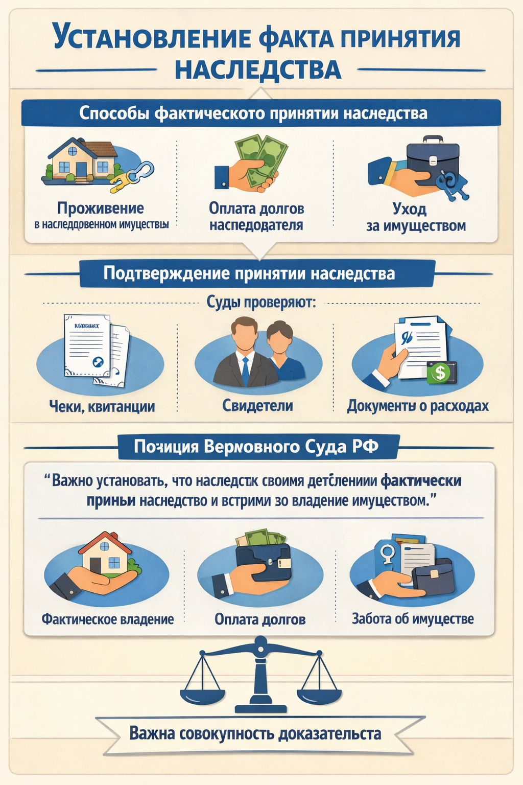 Установление факта принятия наследства